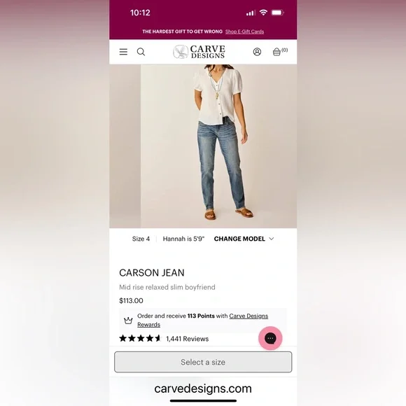 Carve Designs Blue Straight Leg Jeans - Picture 3 of 7